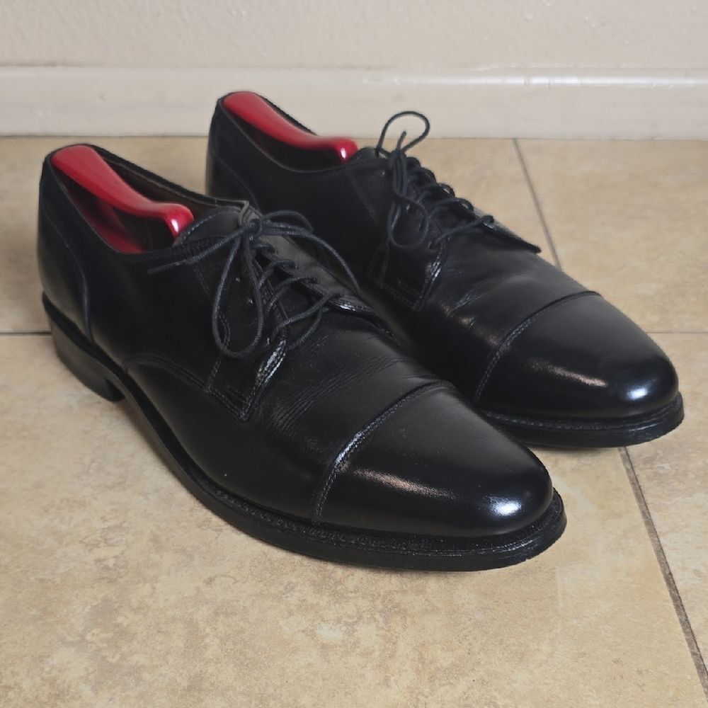 Allen Edmonds Black Leather Men's Derbys